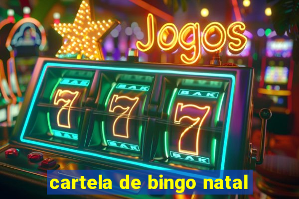 cartela de bingo natal