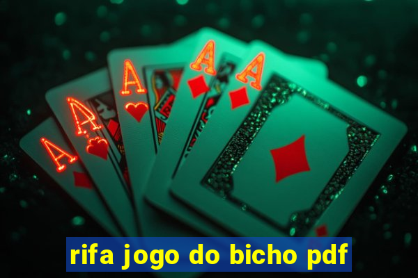 rifa jogo do bicho pdf